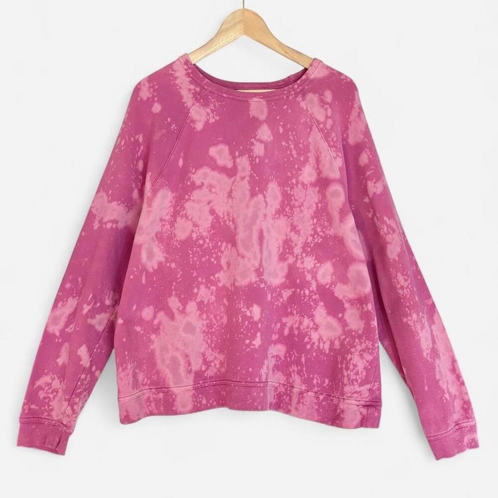OOAK Handmade Upcycled Reworked Artist Made Purple Hand Dyed Sweatshirt Size 2XL
